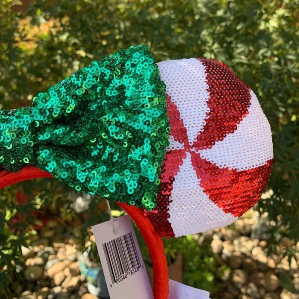 Disney Peppermint Candy Christmas Ears Headband